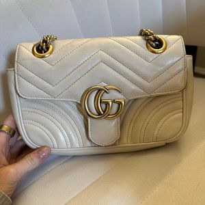 Real off white cream small Gucci marmont bag. Gorgeous bag! Leather 2018